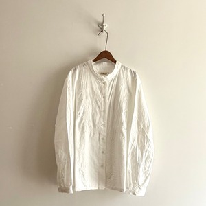 C53122【Ronan】Chambray Stand Collar Shirt