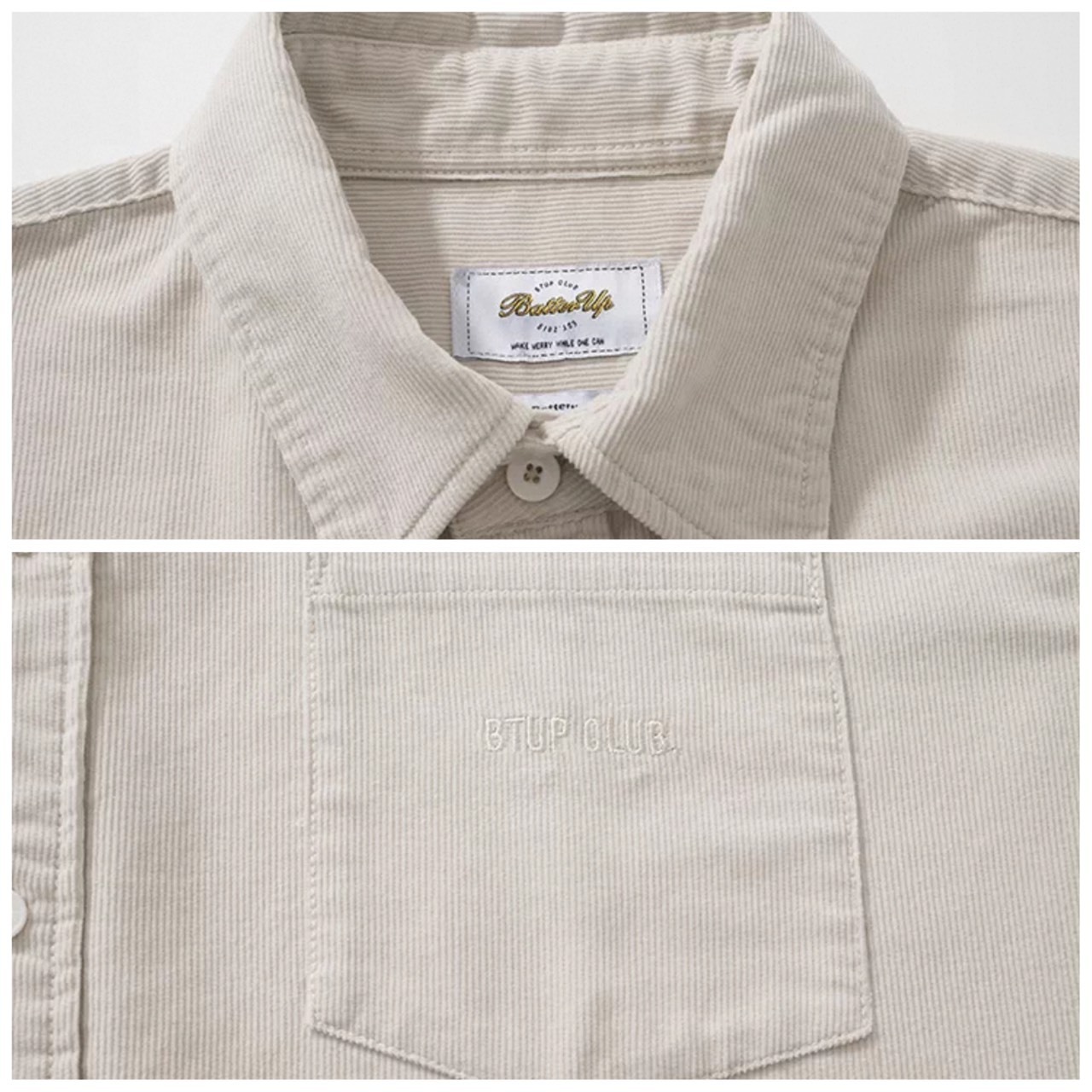 Contrast elbow button-up shirt 1340 - 18