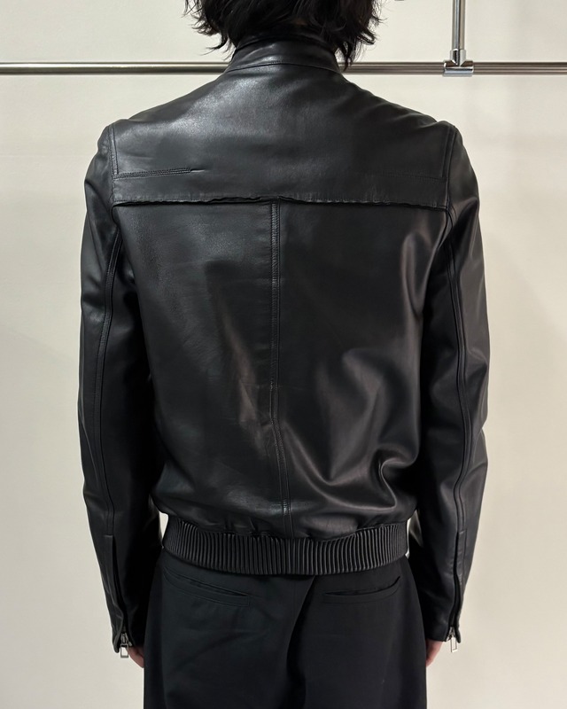 【Dior HOMME by Kris Van Assche】zip up leather jacket