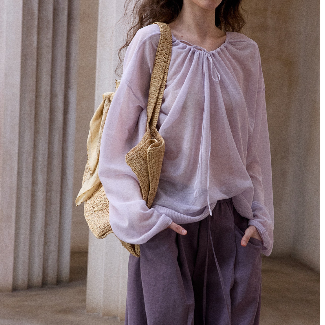 2way Sheer Pullover T3314