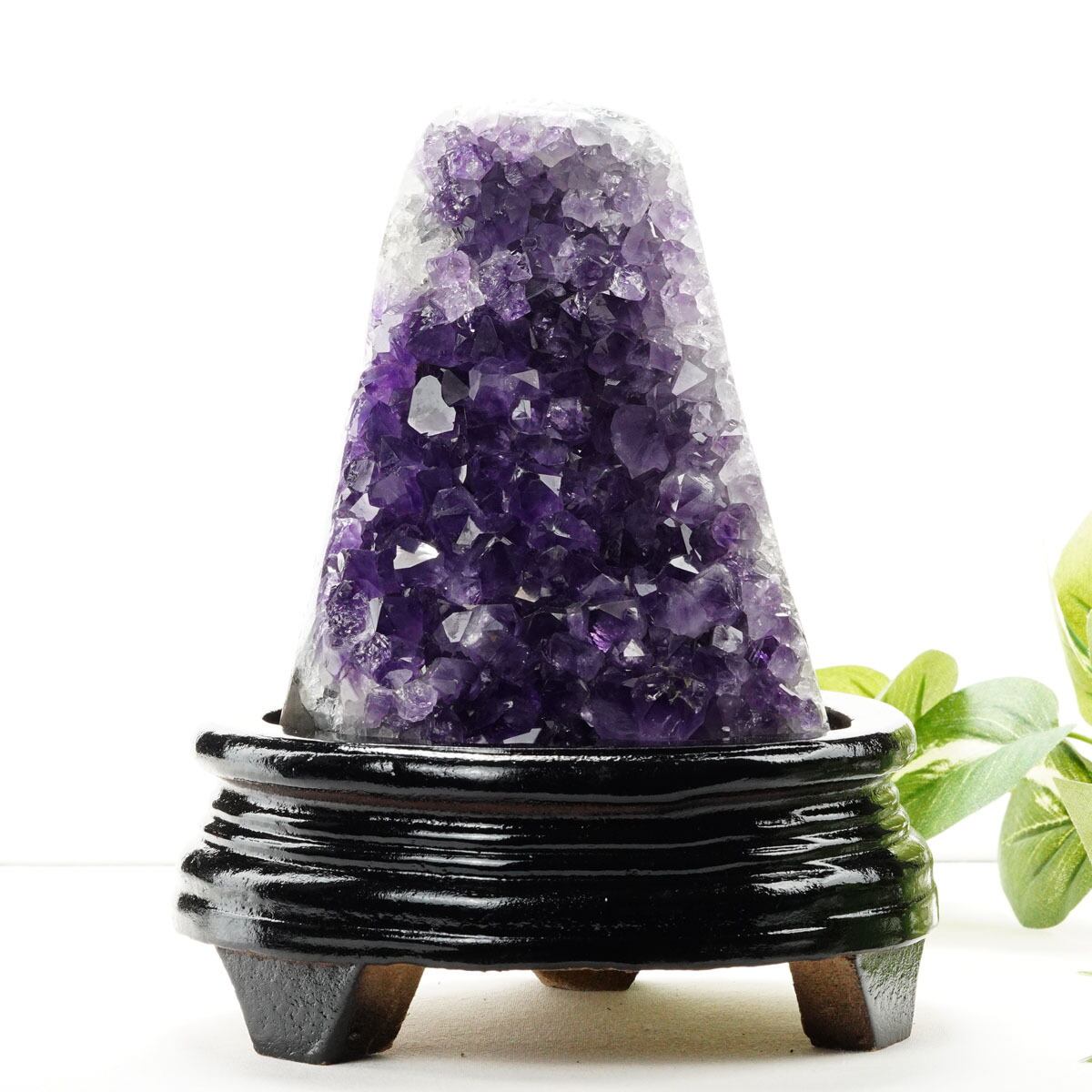 1Kg アメジスト 原石 ウルグアイ産 アメジスト クラスター amethyst 台座付属 一点物 182-8748