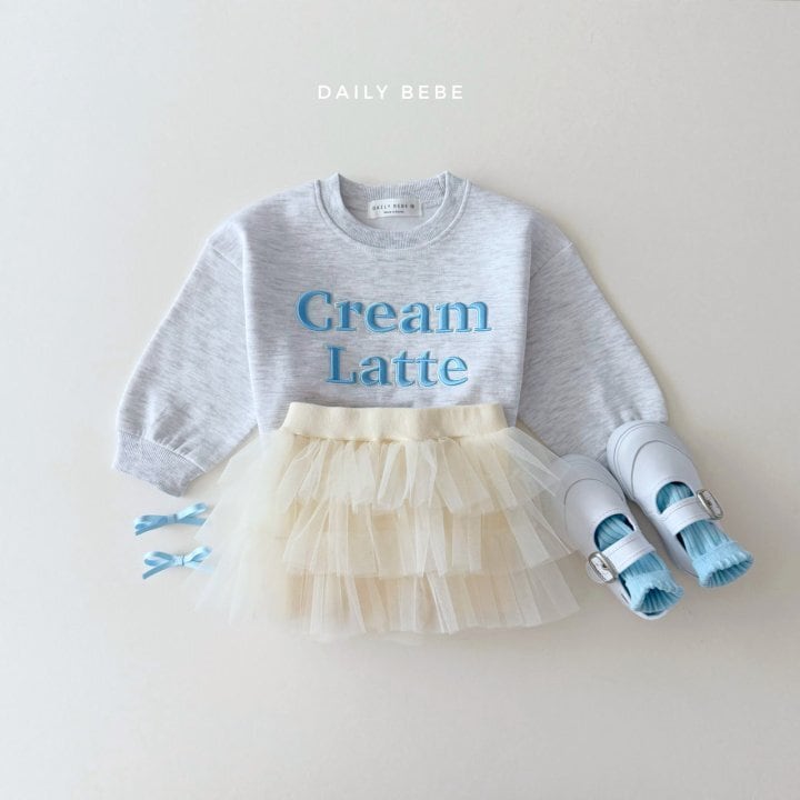即納◆100-110 Cream Latte スウェット グレー-DAILY BEBE