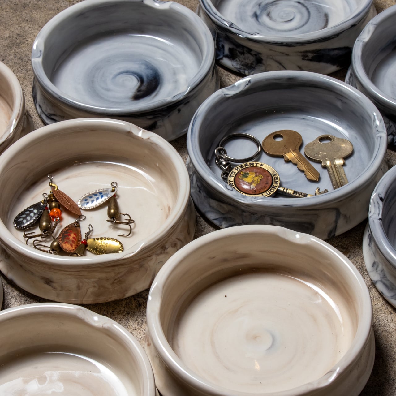 Marble Ashtray / 瀬戸焼 / 昭和中期 / デッドストック / 灰皿 | PEPS
