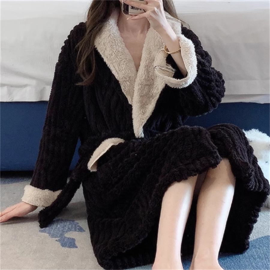 高級感満載！コーラルフリース ワンピース セット 大人の黒のワンピース 女性魅せる ロングスカートひざ丈スカートG205 パジャマ ワンピース フリース」の人気商品一覧 | 安い商品を通販