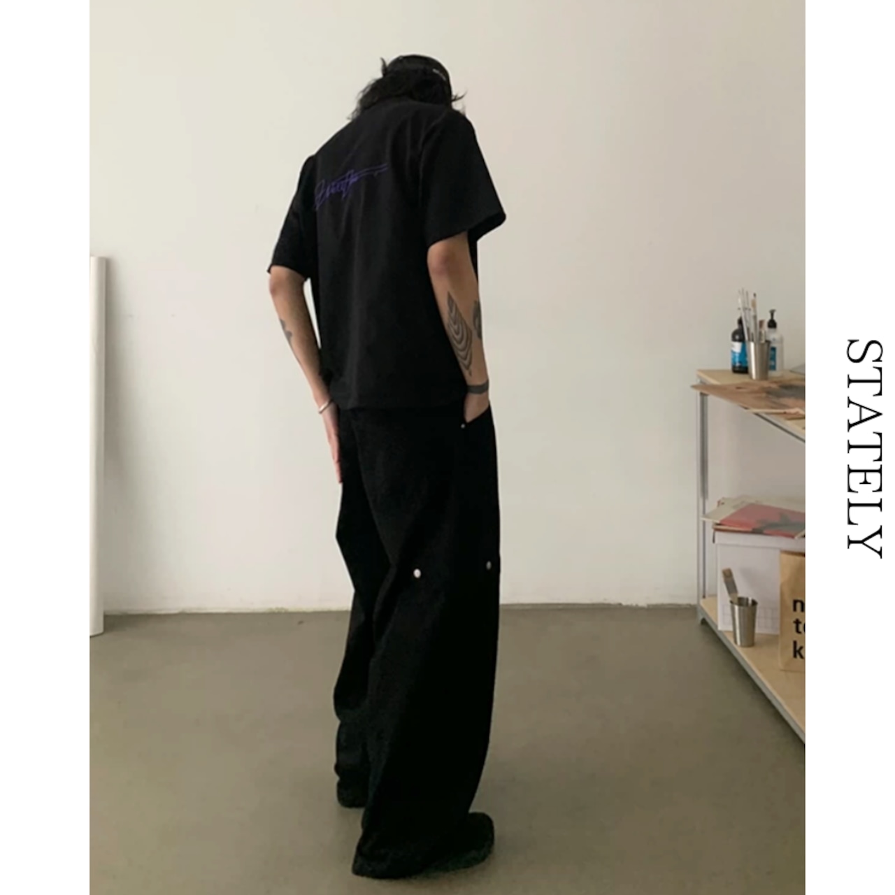 Velour Script ベロアロゴTee/2color_T142・画像8