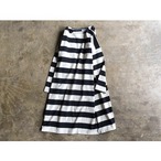 ARMEN(アーメン) WIDE STRIPE L/SL BOAT-NECK OVERSIZED TUNIC WITH SLIT