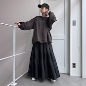 レイヤーオーガンジースウェットPO/チャコール