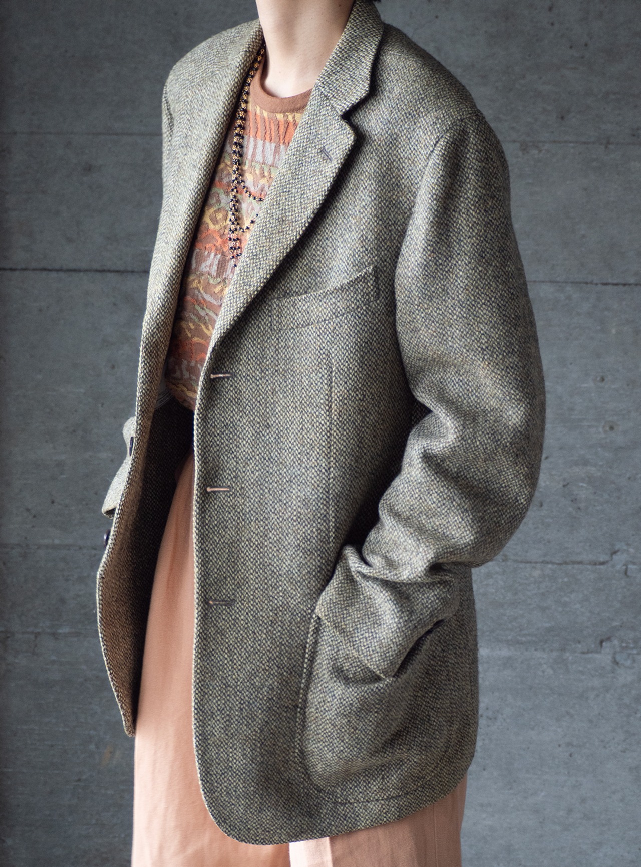 "KOICHI" used Harris Tweed tailored jacket