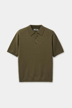 [COOR] Compact Sandy Polo Knit (Khaki) 正規品 韓国ブランド 韓国通販 韓国代行 韓国ファッション クール クーア クアー 日本 店舗