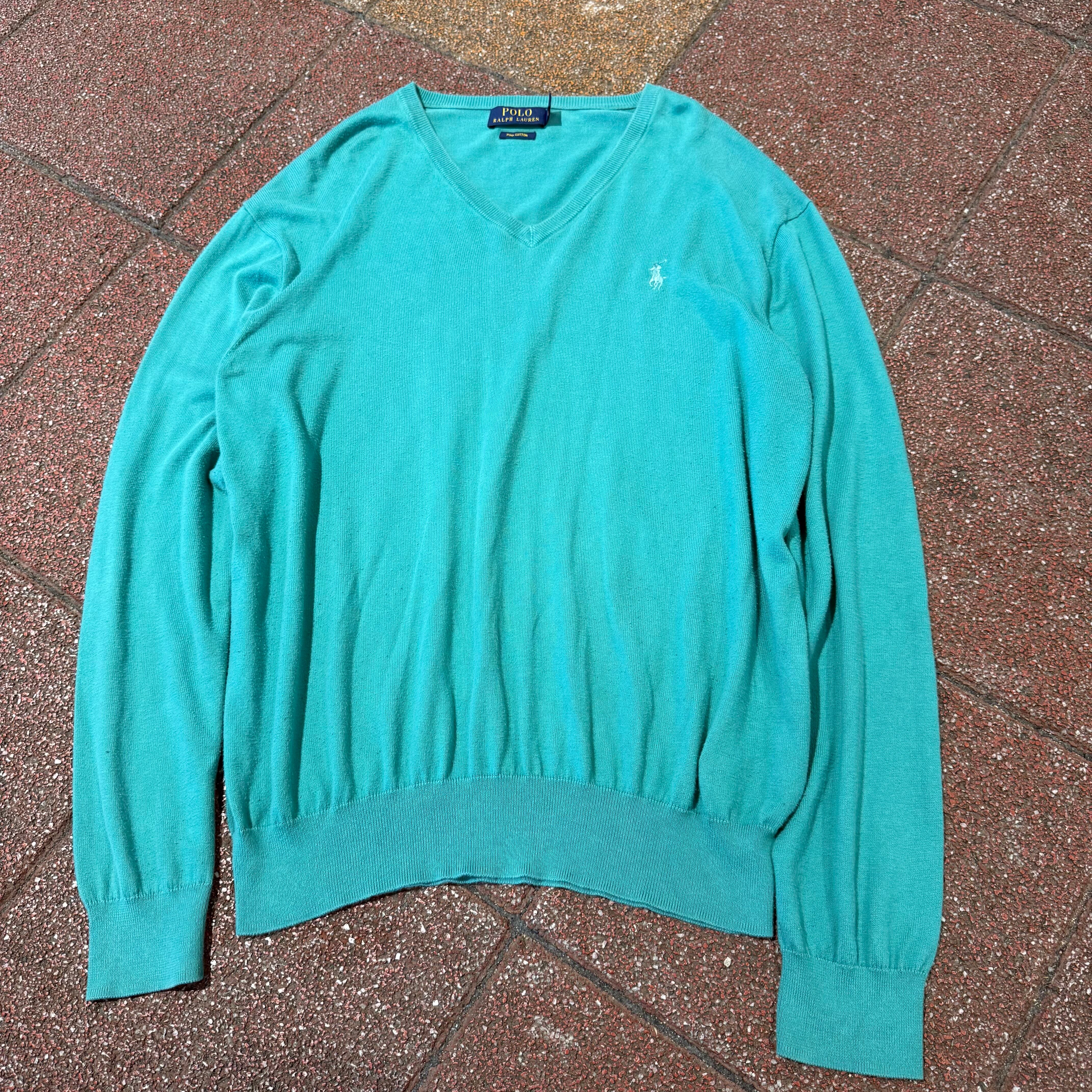 ‼️新品未使用‼️ 最高級 ピマコットン ラルフローレン セーター ニット　3571 PoloRalphLauren☆ポロラルフローレン☆Vネック☆ニット/セーター