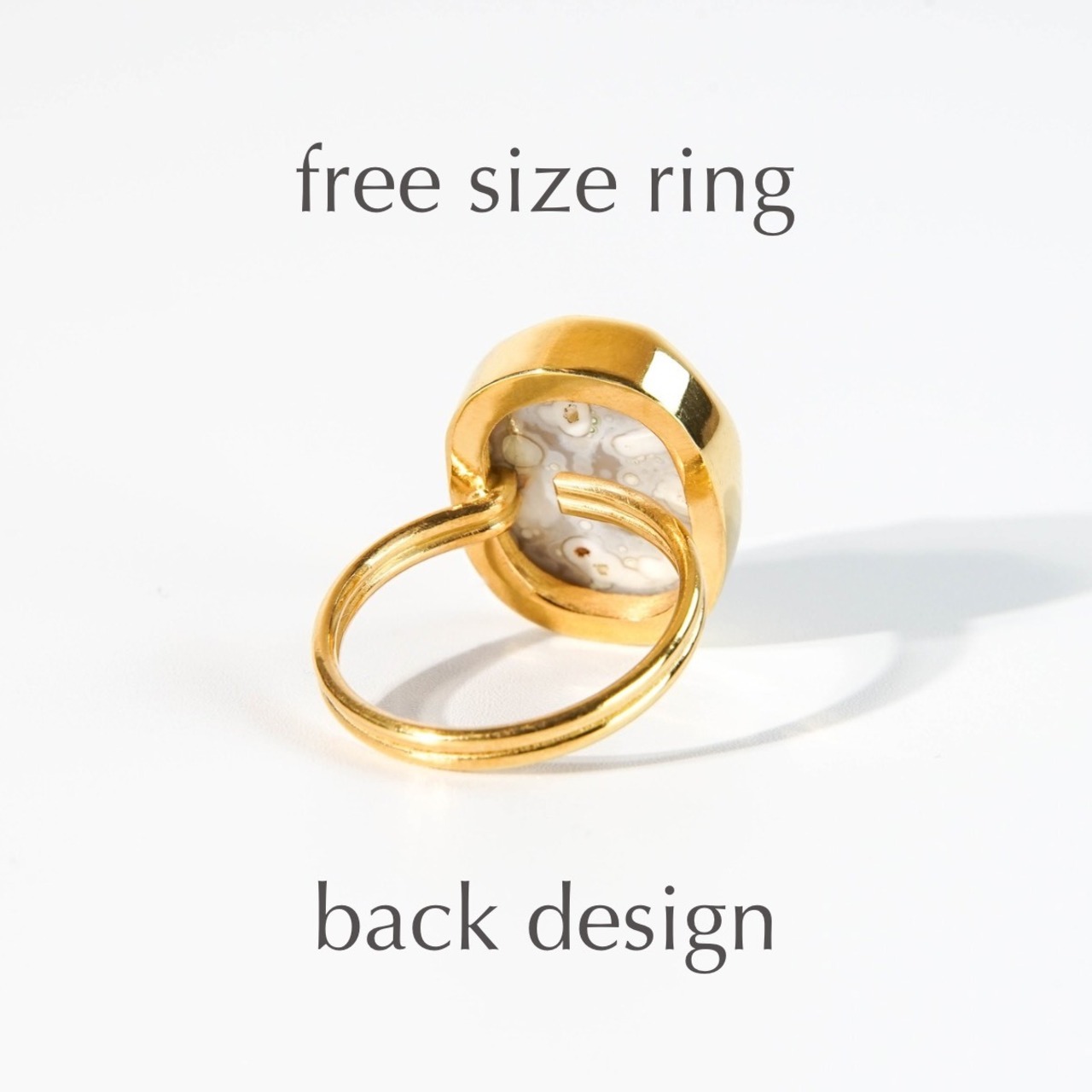 【free size】バイカラーアクアマリン リング（No.17）