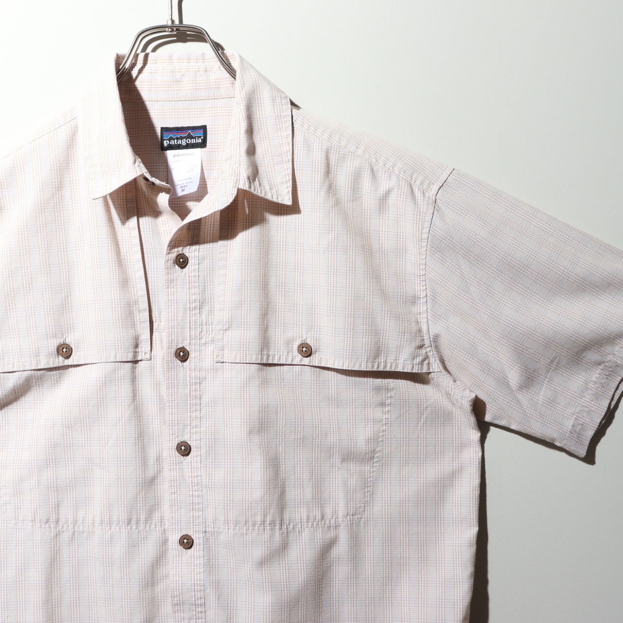 極美品 M ベージュ 07年 アイランドホッパーシャツ Patagonia パタゴニアisland hopper shirt