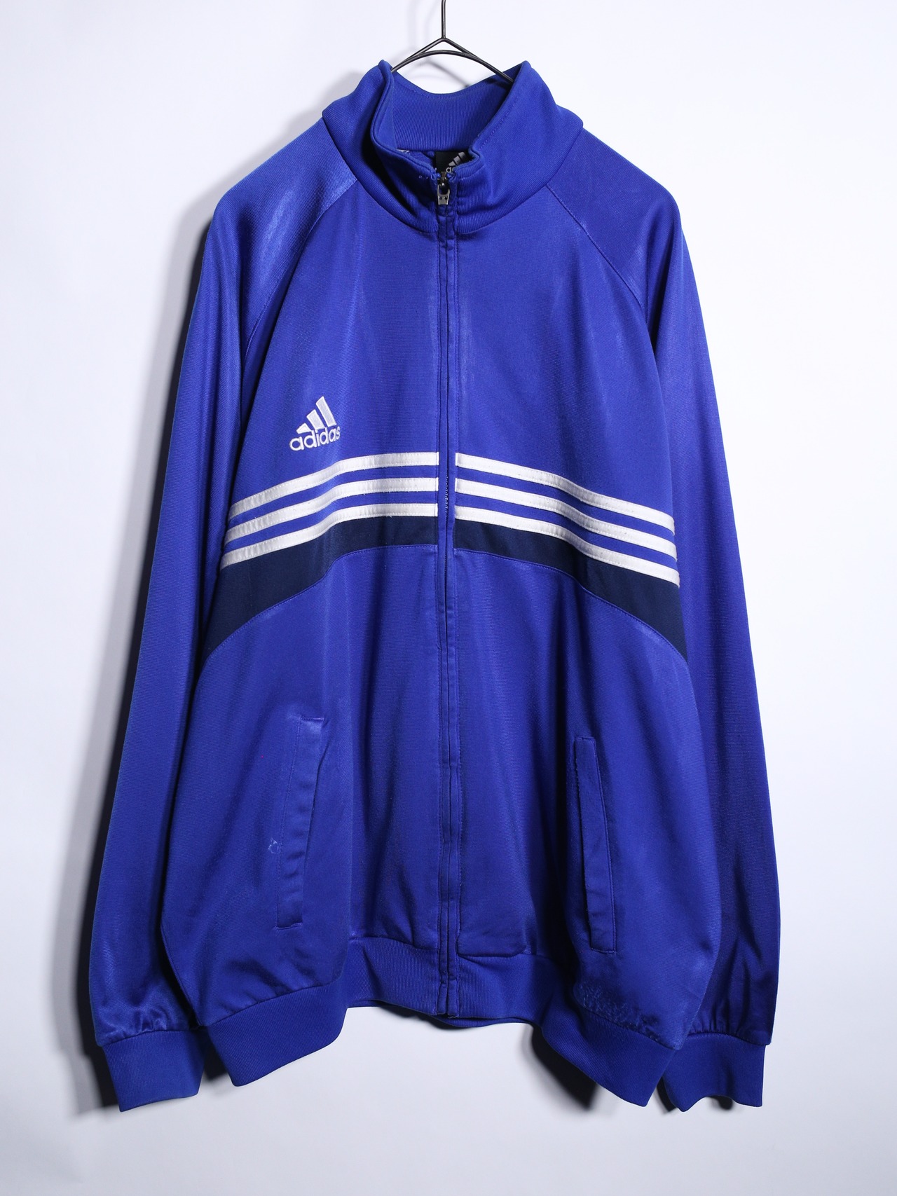 ”adidas” 刺繍 blue coloring track jacket - 7