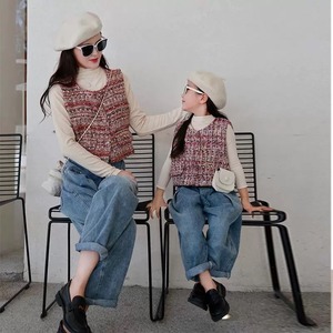 ママとお揃い!ツイードミックスベスト