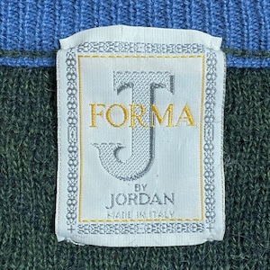 【FORMAJ by JORDAN】イタリア製 柄ニット デザインニット 総柄 柄物 個性的 ウール アルパカ アクリル アースカラー マルチカラー MADE IN ITALY EU古着