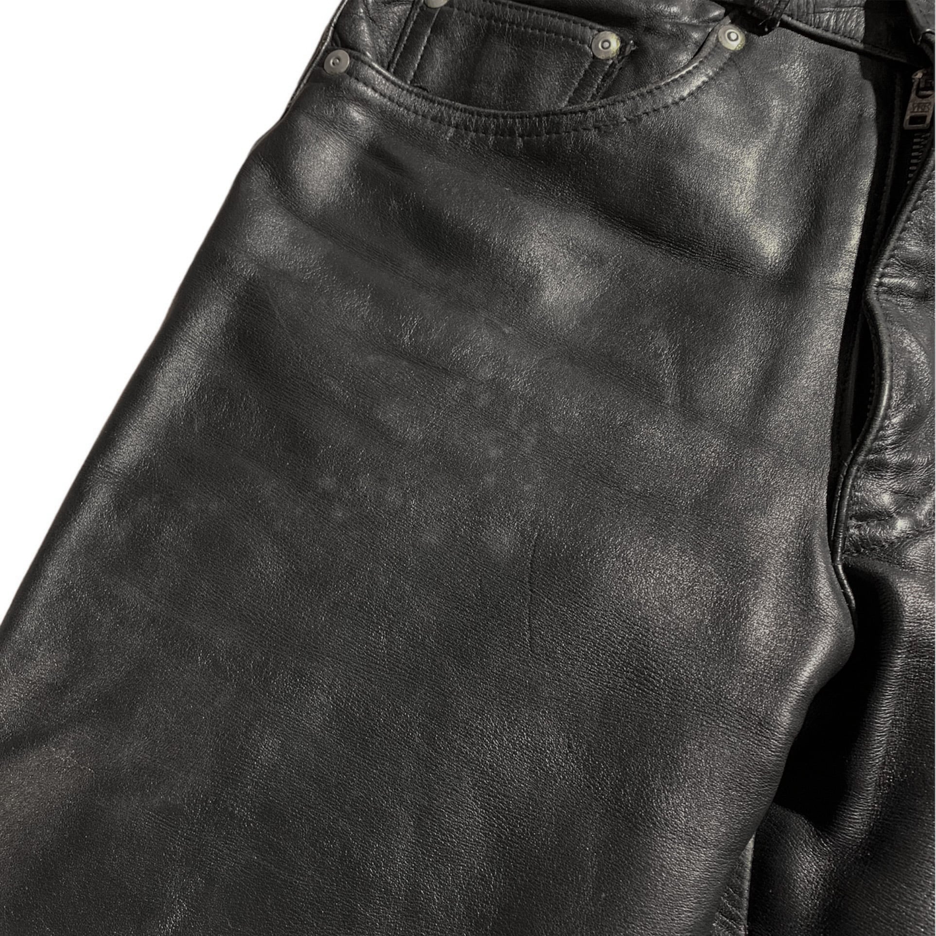 USA製 SCHOTT Leather Pants 実寸W30 / ショット レザーパンツ 革パン ...
