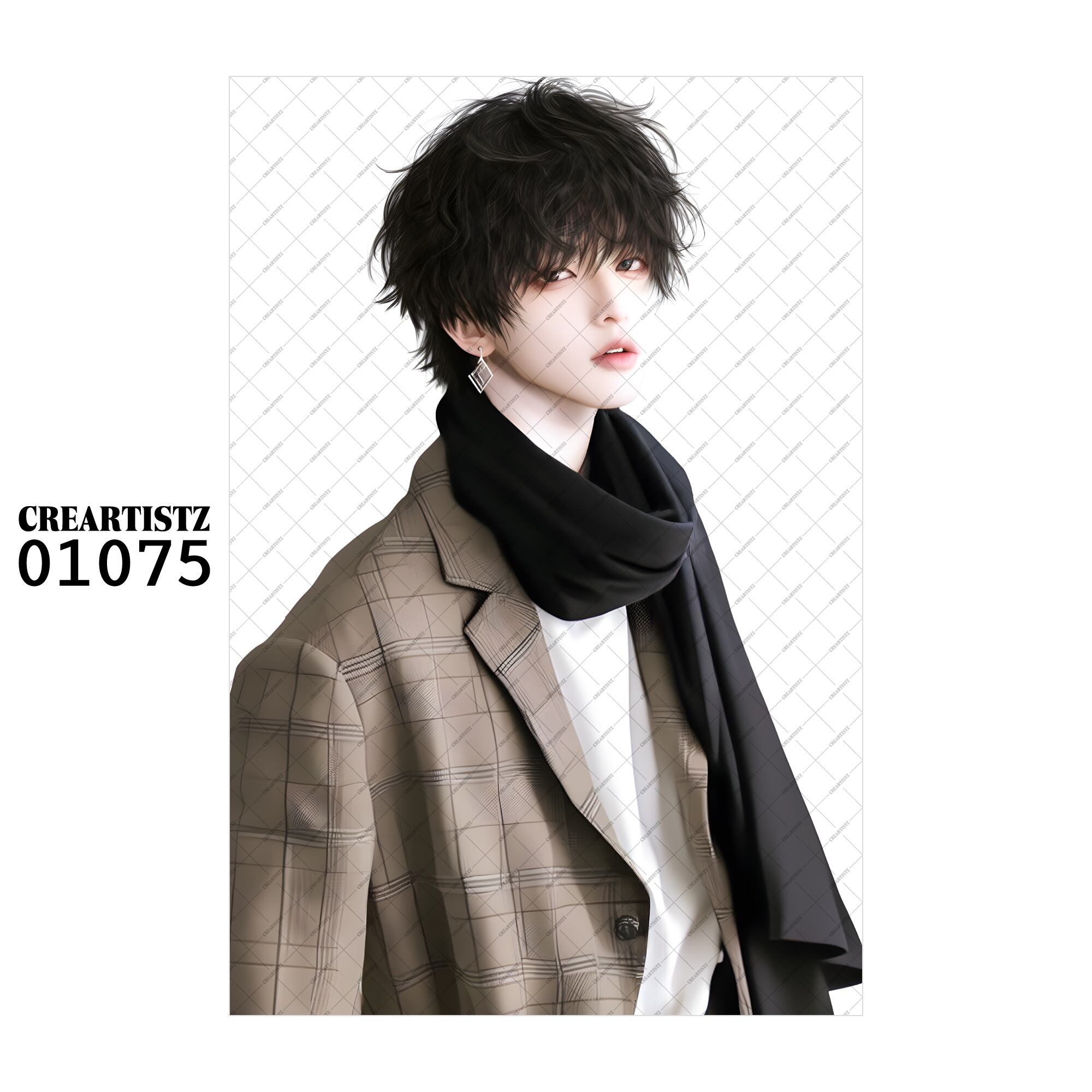 01075 ボーイ クール オリジナル ペーパー/ステッカー 4枚セット CREARTISTZ