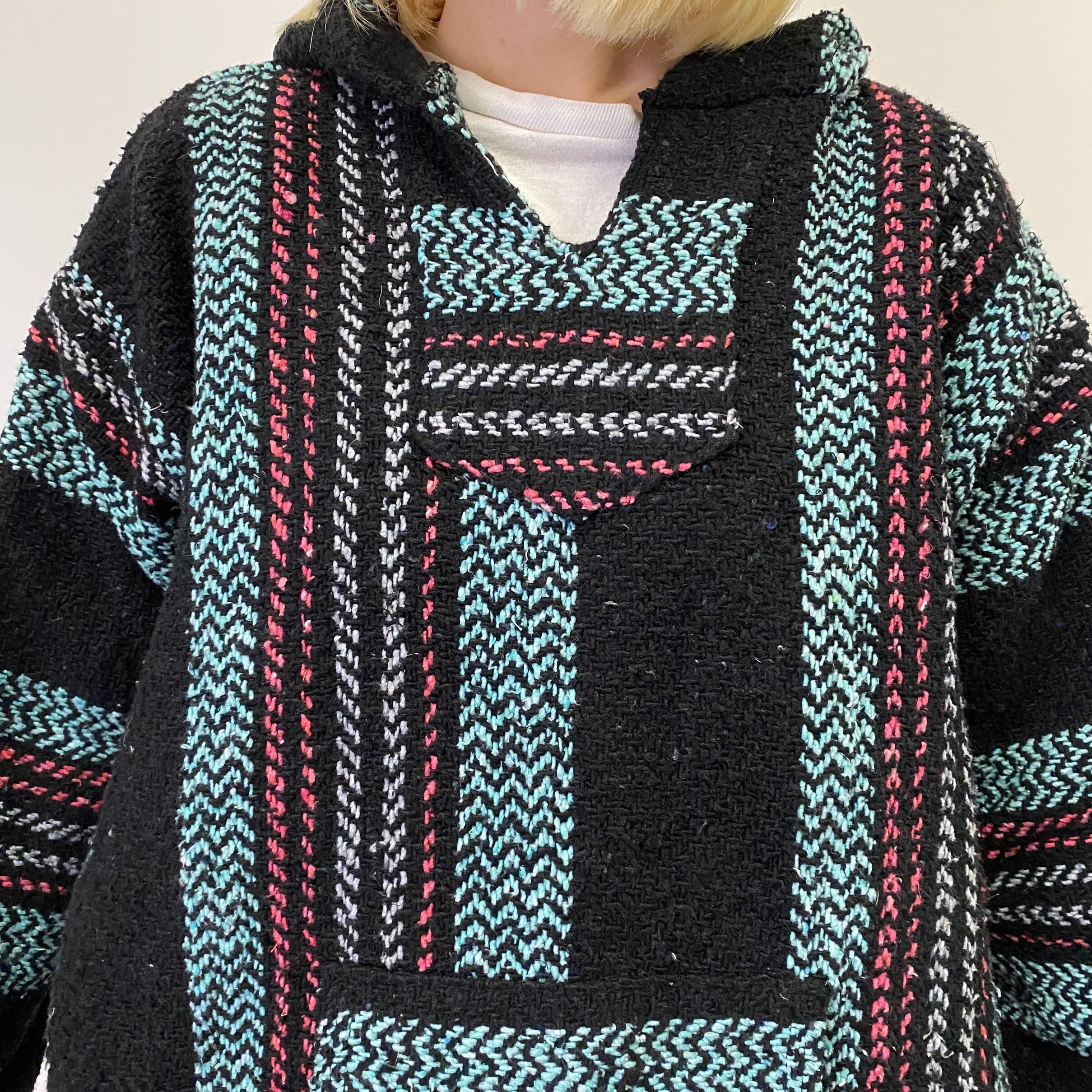 メキシコ製 BAJA JOE メキシカンパーカー プルオーバーパーカー メンズ  