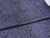 【受注商品】Rumi Rockきもの「シン・バーズアイ パイソン」ブルー　[A786]