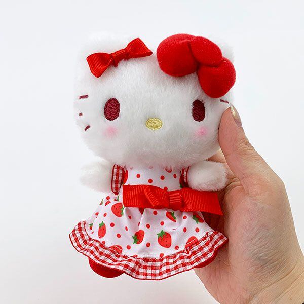 サンリオ ハローキティ いちごドレス マスコット ぬいぐるみ キティ