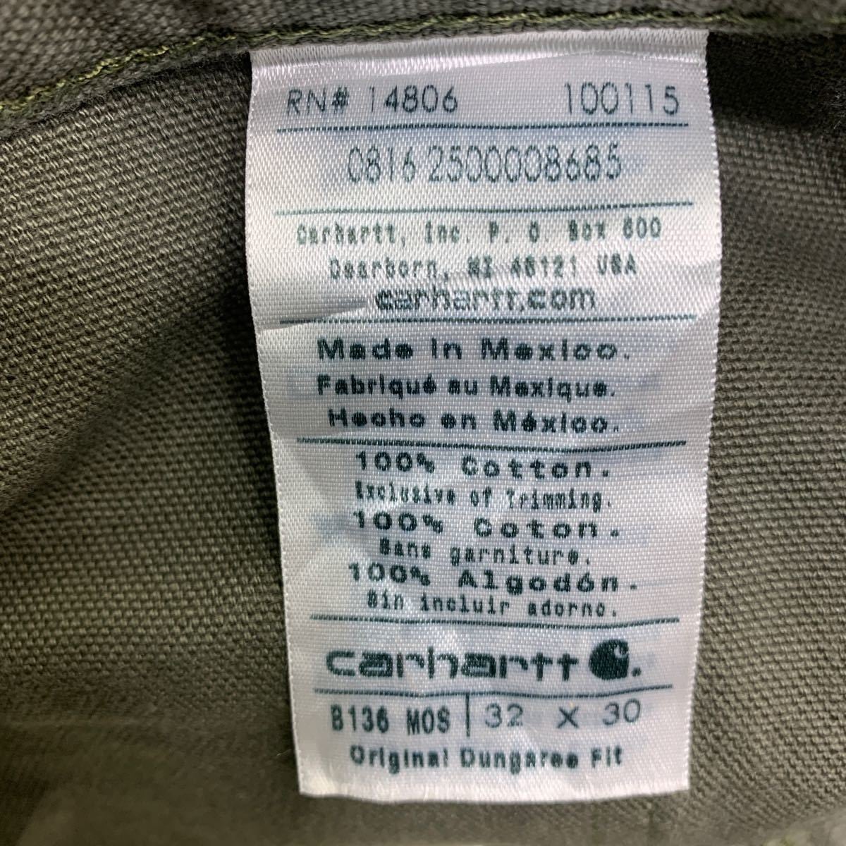 Carhartt ワーク・ペインターパンツ W32 カーハート ダブルニー モス