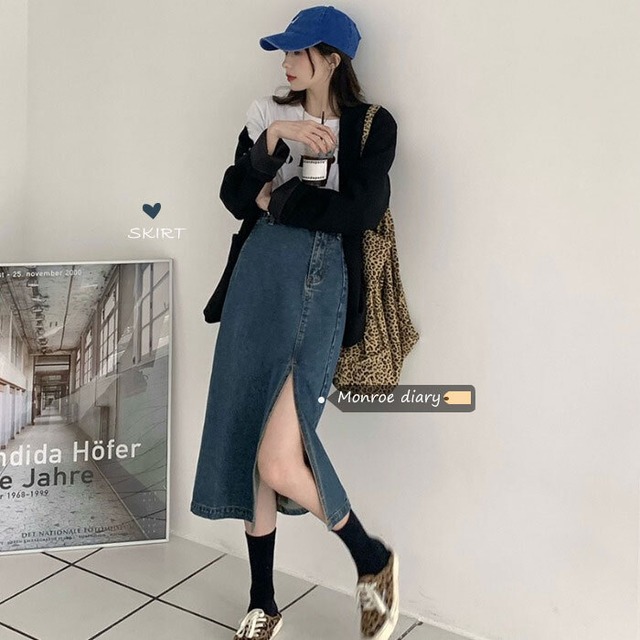 スカート スプリングハイウェストウェストAライン 春物 モンロー35449713689