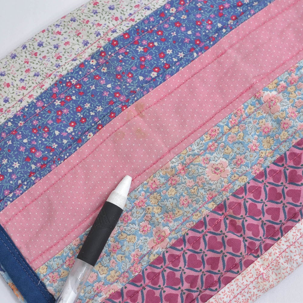 Vintgae ハンドメイド 小花柄 パッチワーク デザイン ノーカラー
