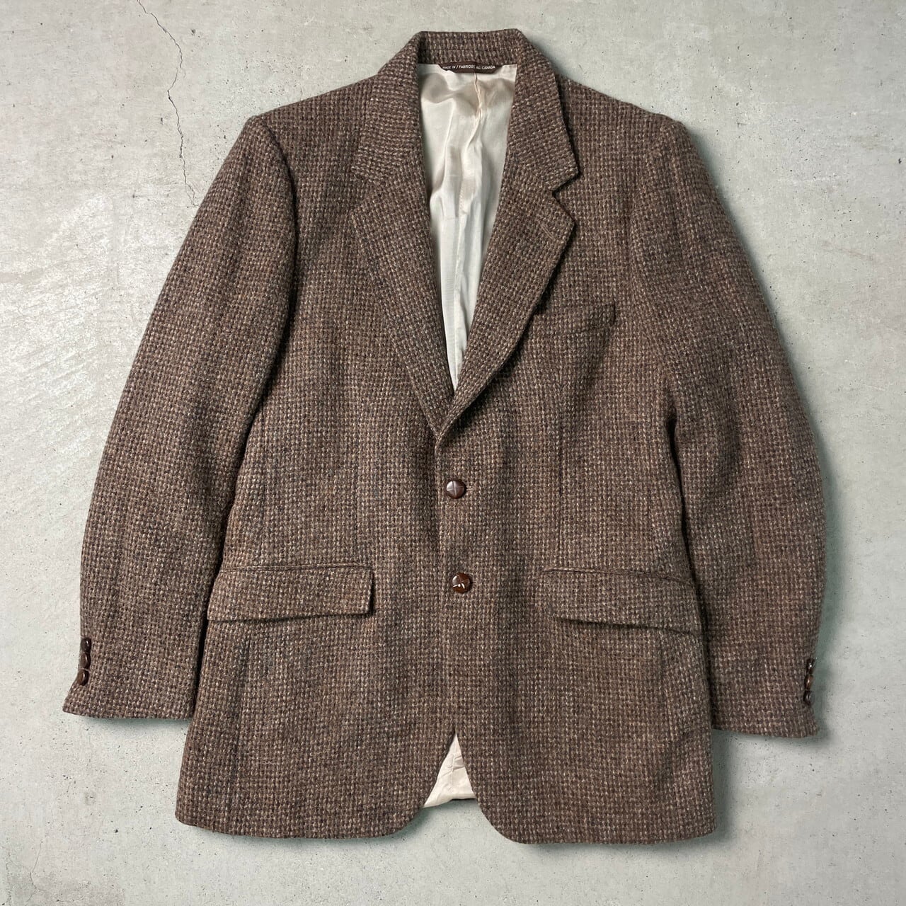 90年代 カナダ製 HARRIS TWEED ハリスツイード ウールテーラード