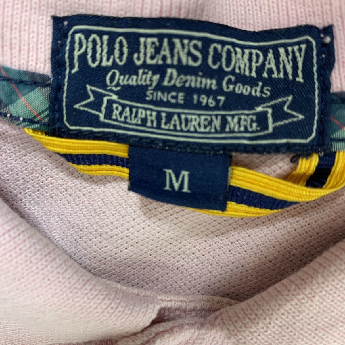 POLO JEANS COMPANY 半袖ポロシャツ Mサイズ ピンク 古着卸 アメリカ仕入 t2207-4170