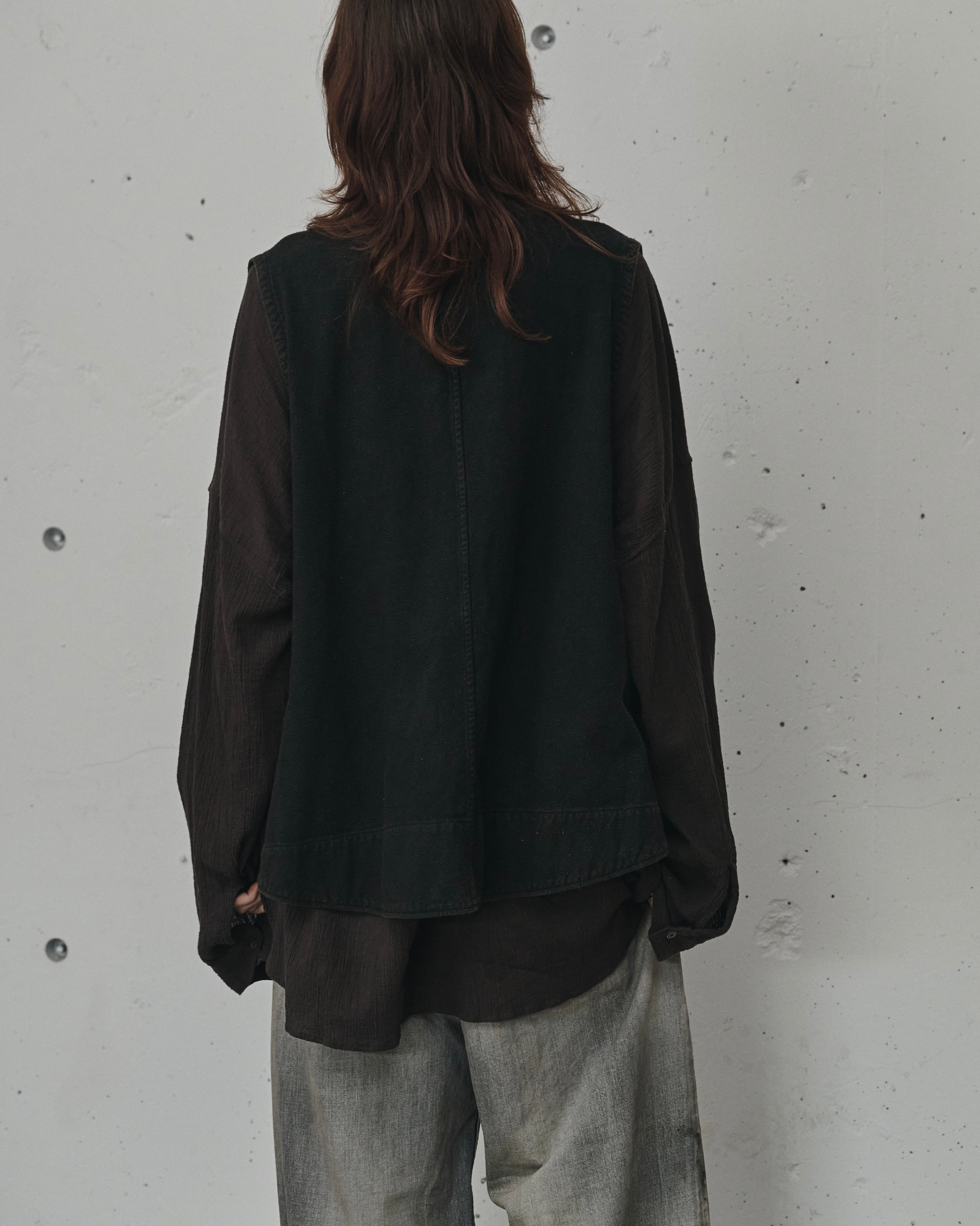 ANCELLM / C/R DUCK UTILITY VEST (BLACK) | THE MODERN AGE