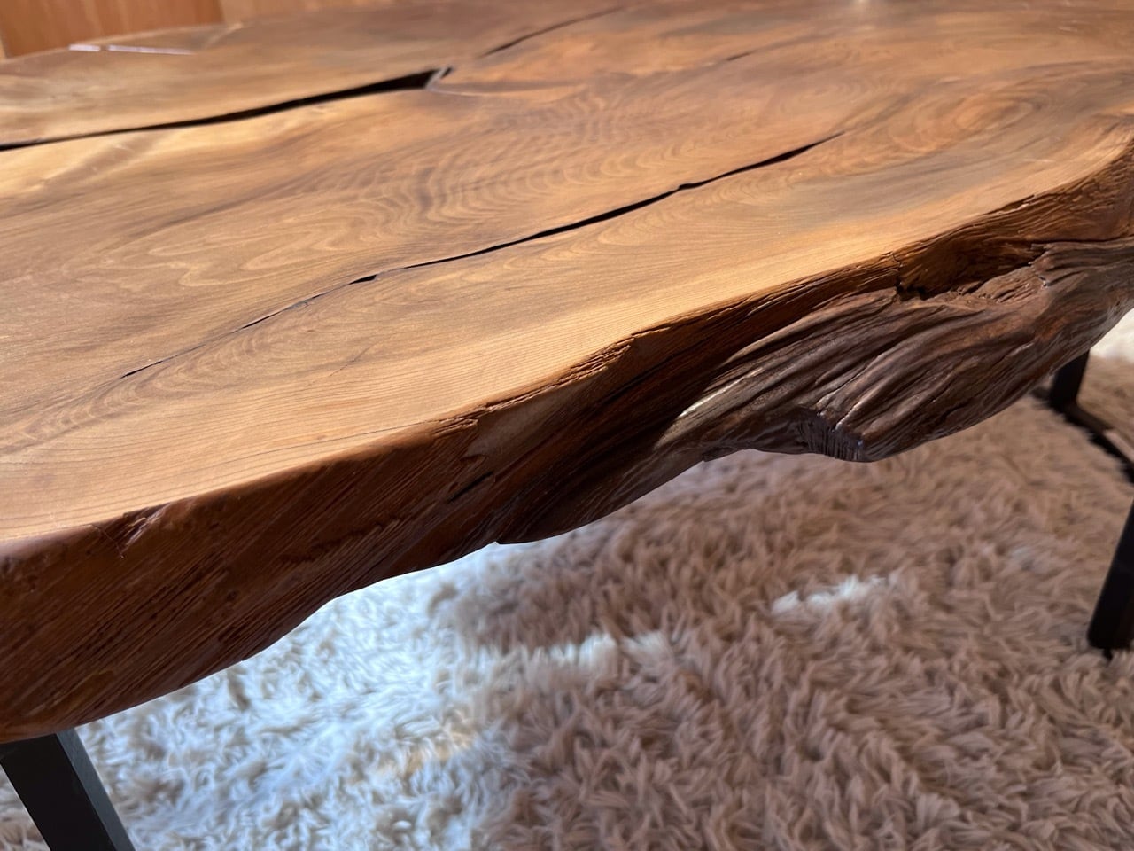 時代☆古杉敷板 油木☆蓮根杉無垢材一枚板50cm御神木【侘・寂】樹洞輪