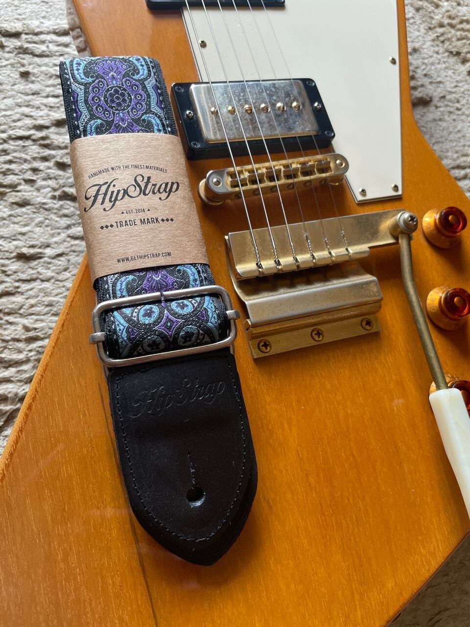 HipStrap Kashmir Turquoise ギターストラップ アルゼンチン製