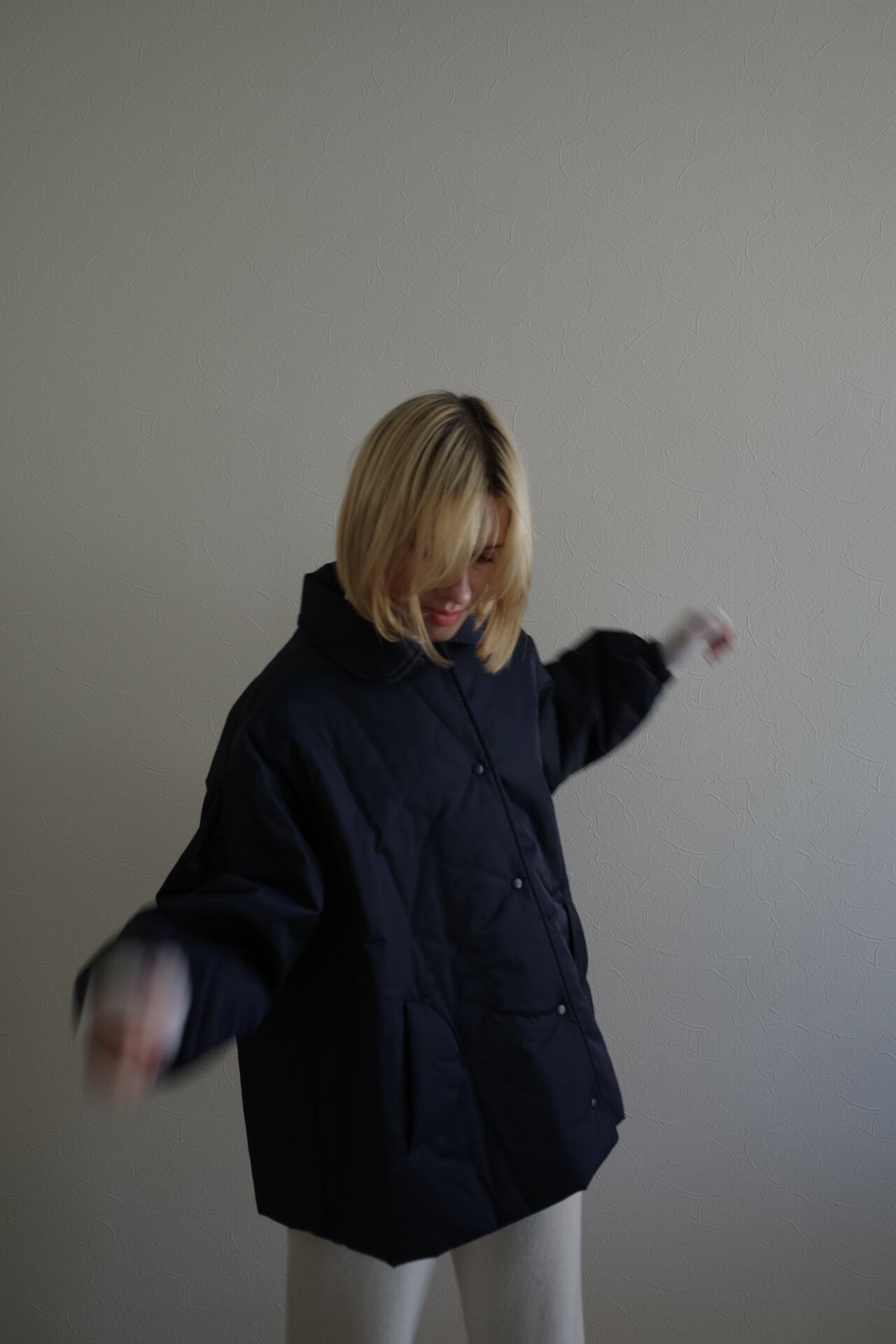 撥水 tent batting light blouson (navy) | e L L a