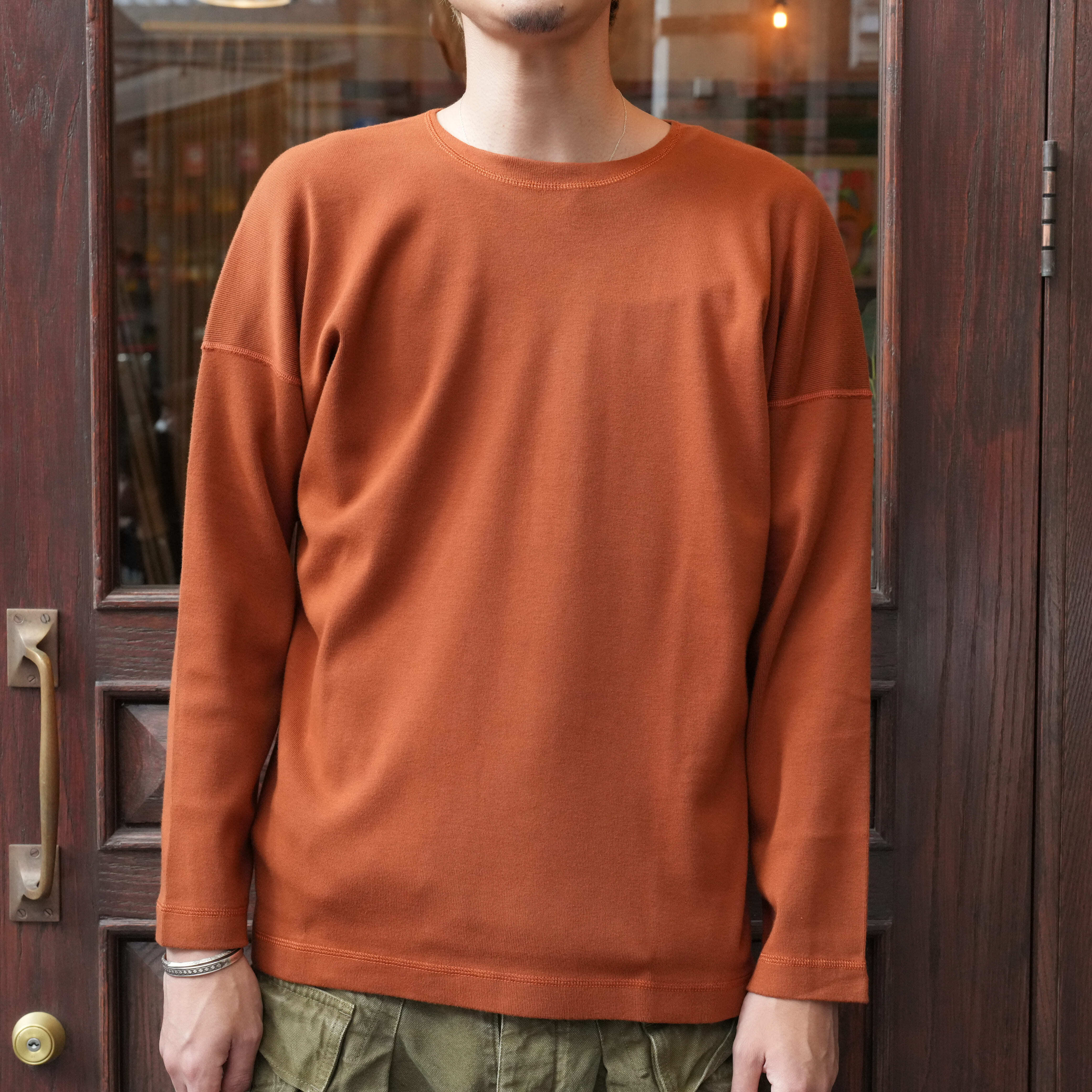 Olde Homesteader (オールドホームステッダー) "Crew Neck Long Sleeve  Heavy Weight Rib -UMBER-