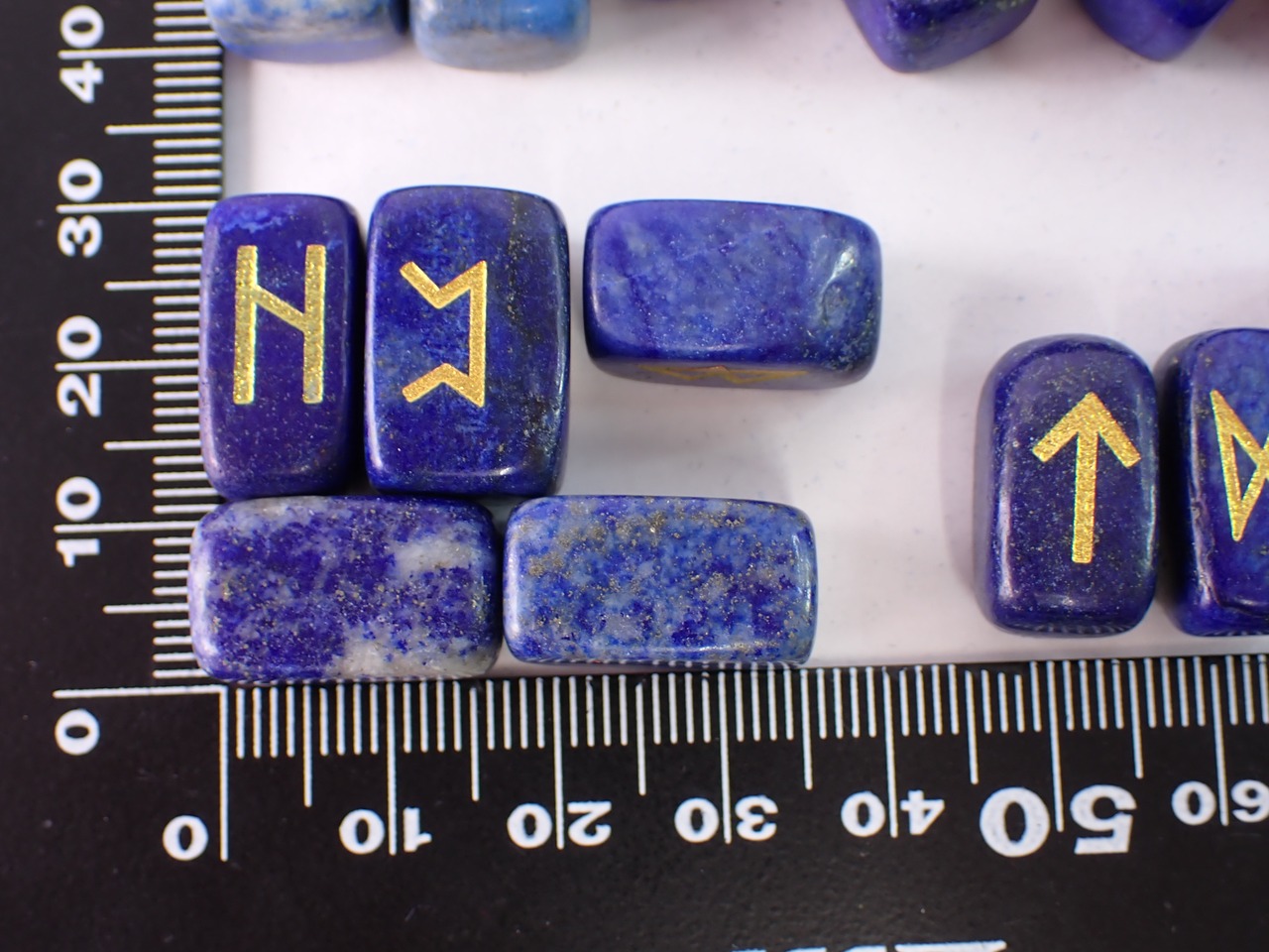 ルーンストーン　ラピスラズリ　25石セット　 [D1-203]
