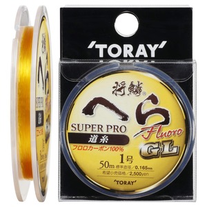 【在庫処分】東レ(TORAY) フロロカーボンライン 将鱗 へら スーパープロフロロ 道糸 GL 50m ゴールド