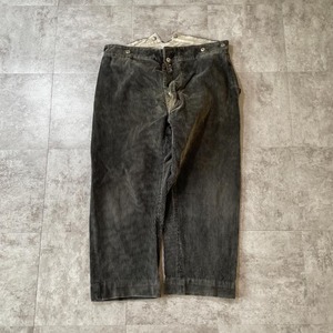 30-40s Le Favori フレンチワーク コーデュロイ ブラック パンツ