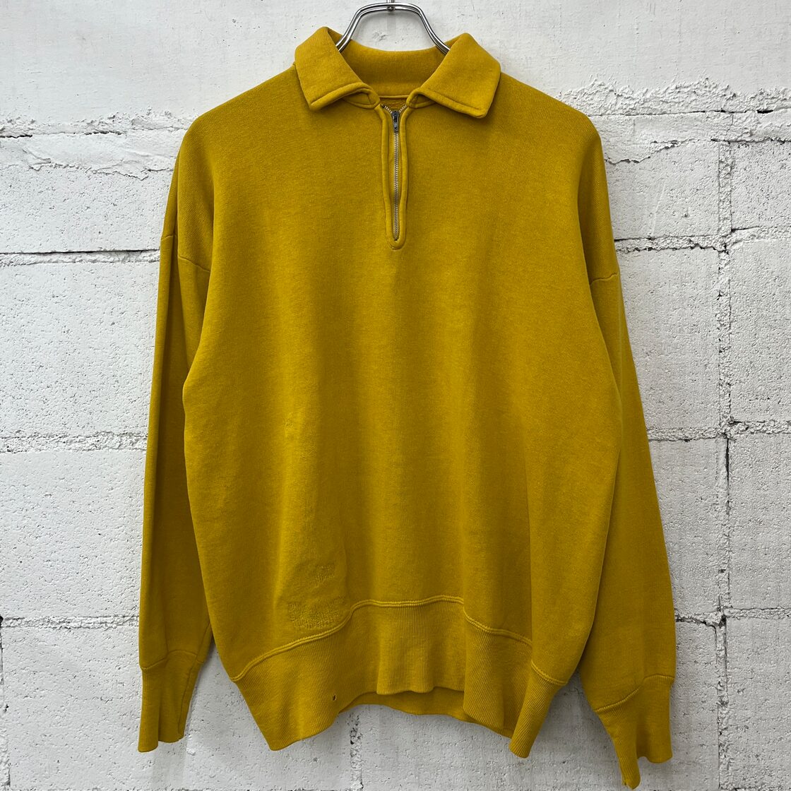 60s Half Zip Vintage Sweat Shirt 60年代 ハーフジップ 襟付き 