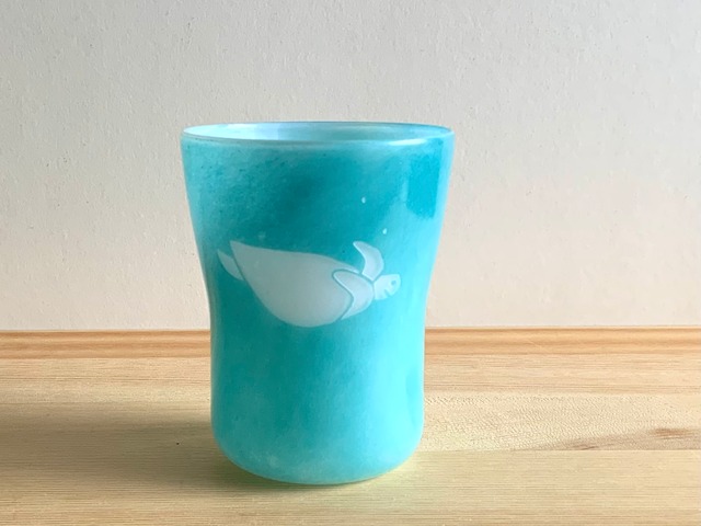 海コップ    ウミガメ　グラス　ビアグラス
