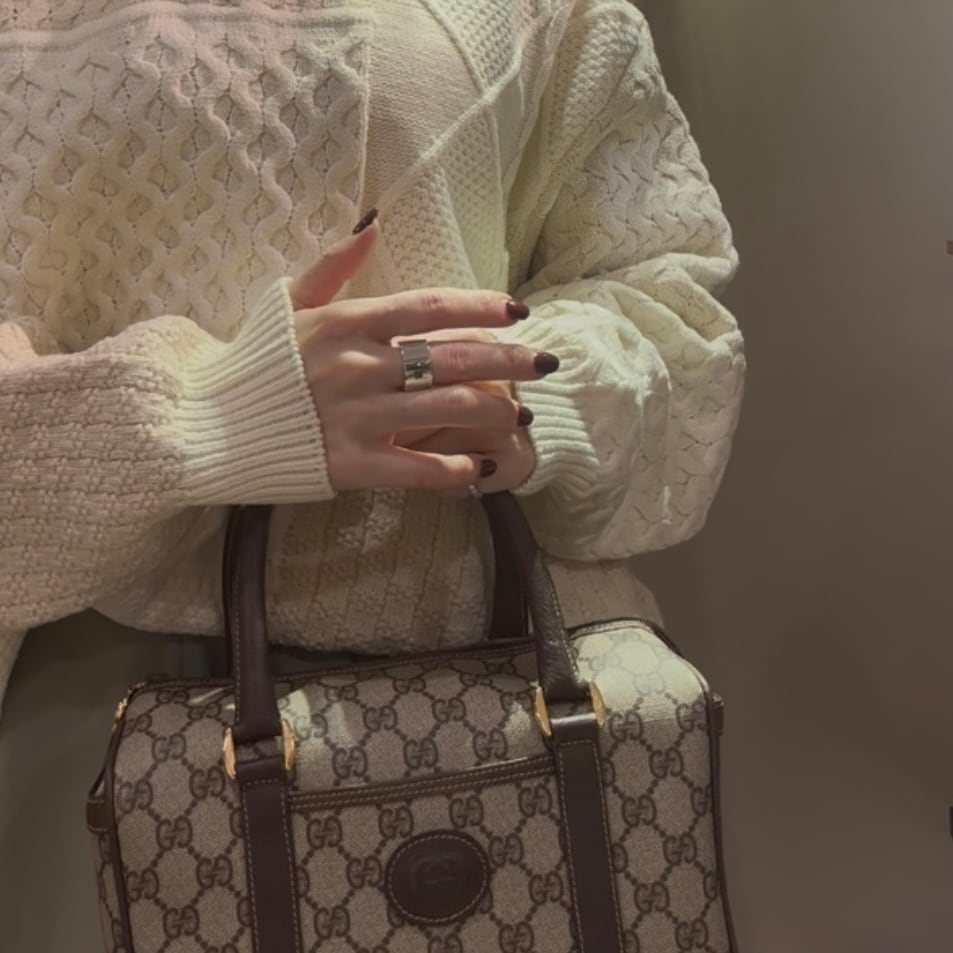 SALE 【GUCCI】2058 グッチ 指輪ワイドパネルリング 13号／幅1.2cm