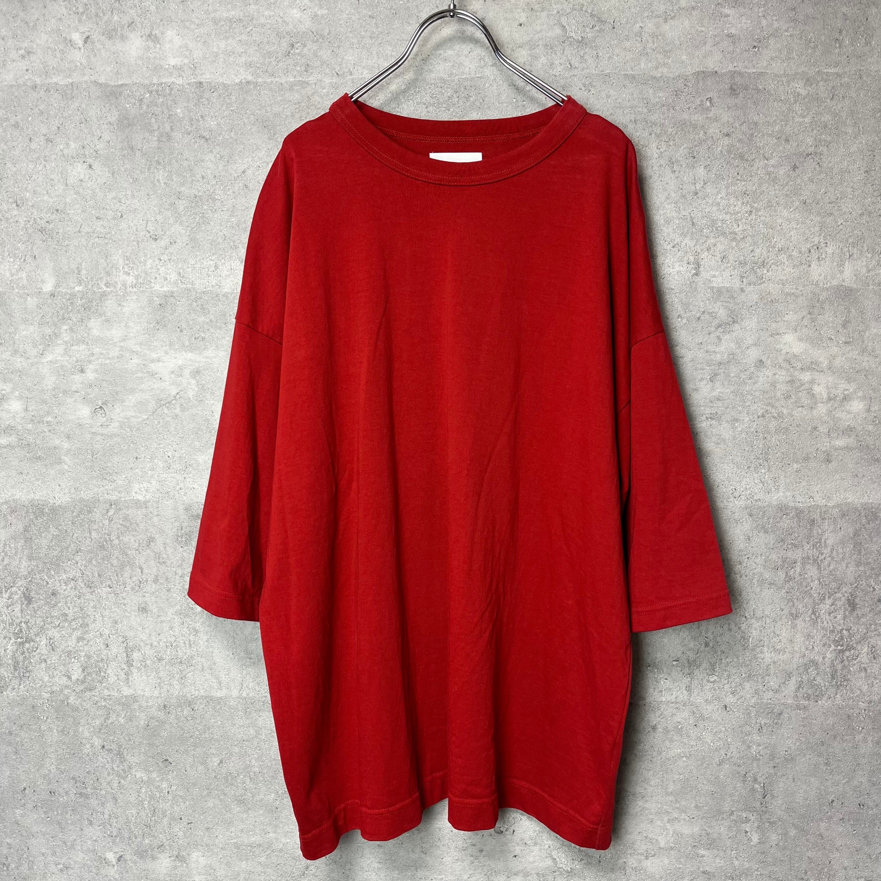 ルイス Lui's ビッグ Tシャツ 半袖 オーバーサイズTシャツ 赤 フリー