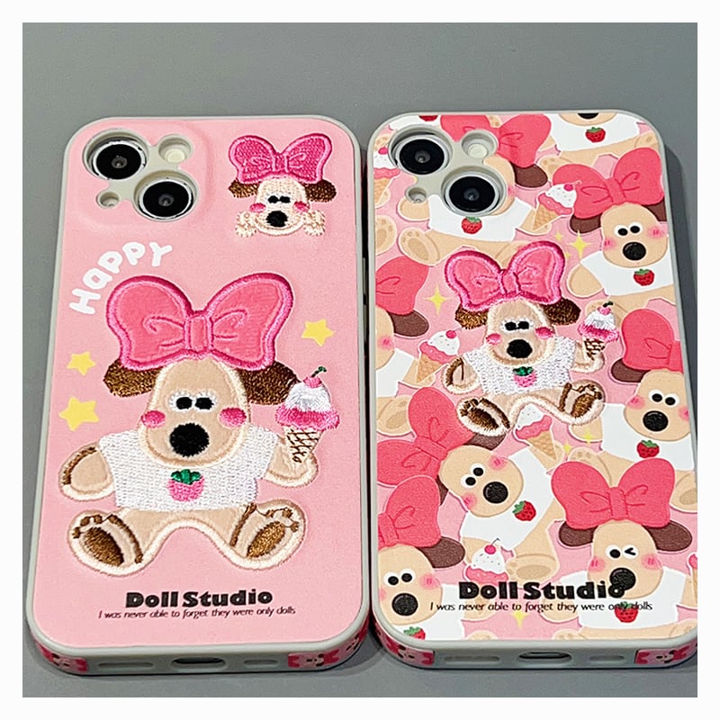 ワンチャン 刺しゅう iPhone15 Pro Maxケース iPhone15 Pro ワンチャン 刺しゅう iPhone15 Pro Maxケース iPhone15 Pro