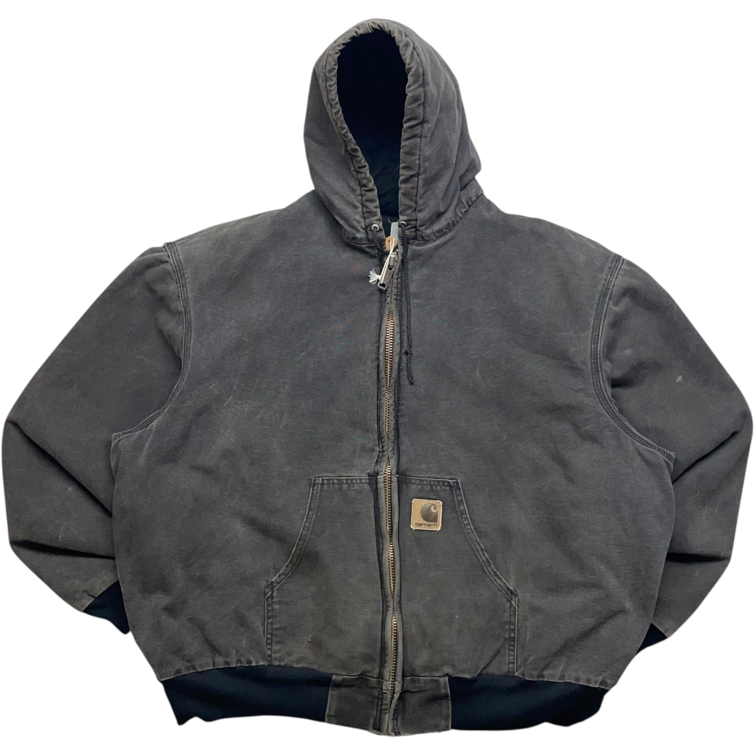 《XXL》 Carhartt カーハート 希少カラー アクティブジャケット ワークジャケット フェード オニキス ONX USA製 90年代 vintage no.9399