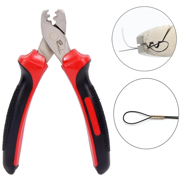 【在庫処分】Croch ハンドプレッサー シングルスリーブ専用 釣り具 0＃～6＃スリーブ対応 + 高強度 圧着スリーブ 銅 クランプ管 300個セット1.4mm~2.8mm