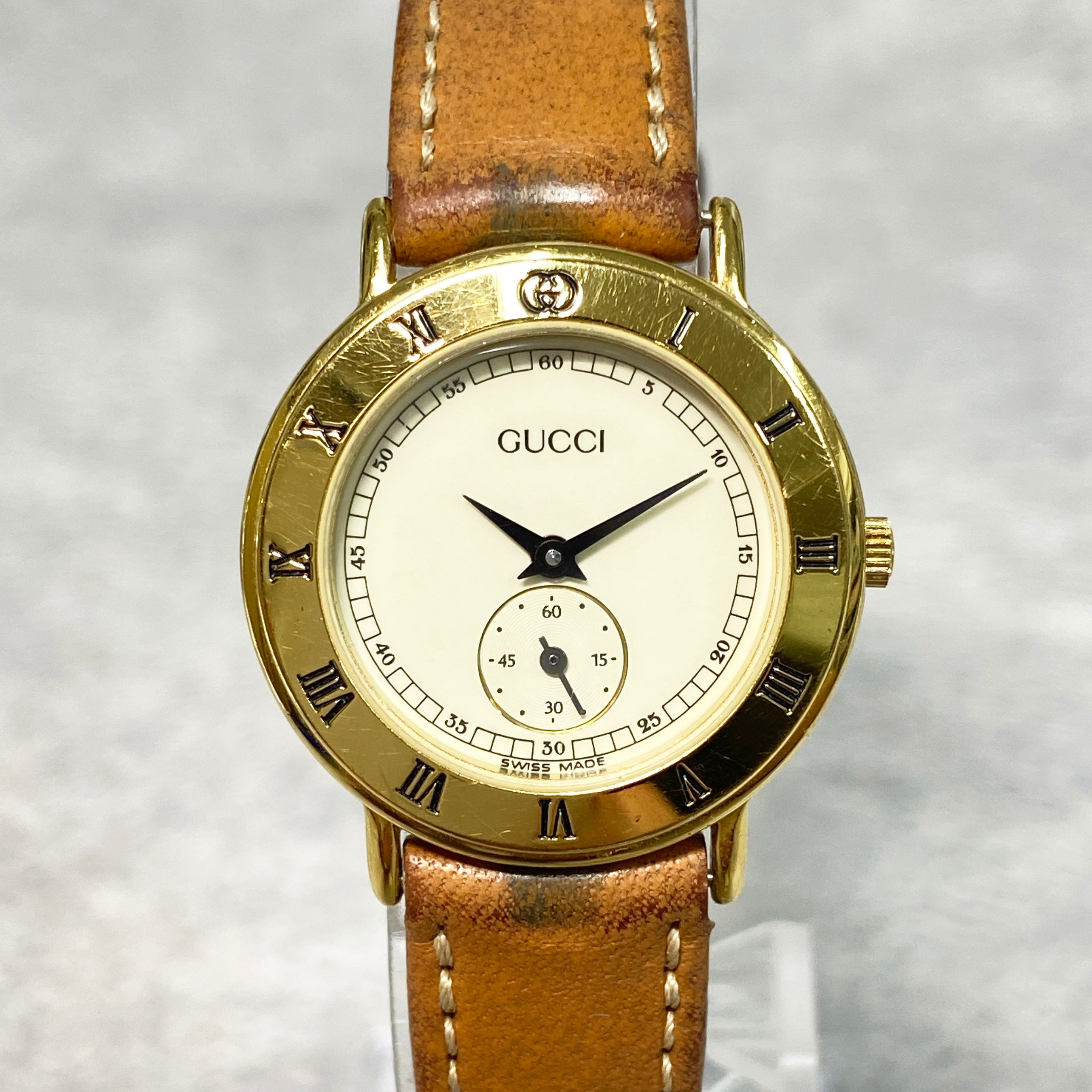 グッチ GUCCI チェーン型ブレスタイプクォーツ 腕時計-