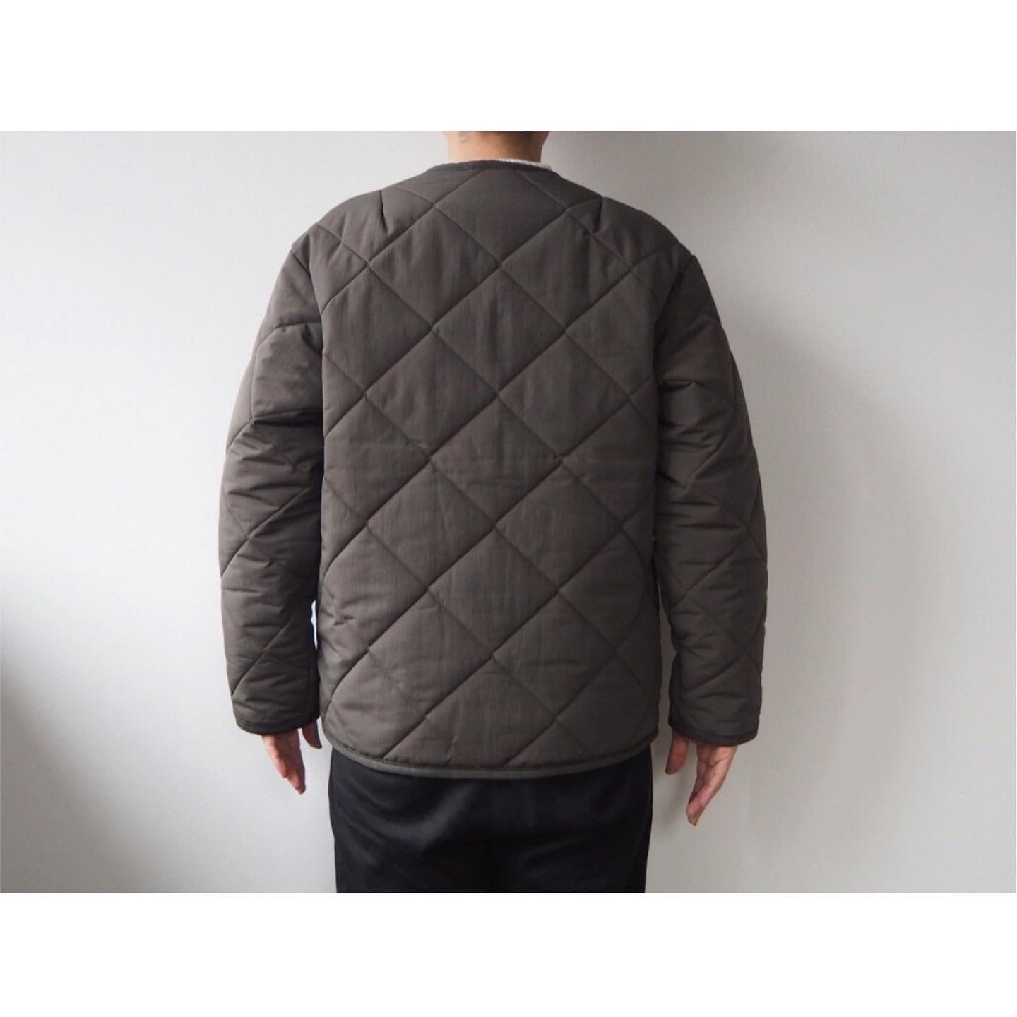 LAVENHAM ラベンハム BIG QUILT COLLARLESS JACKET ビッグキルト カラーレスジャケット ブラック S