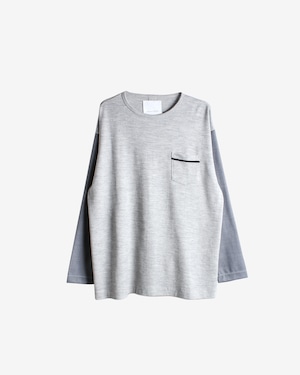 Woolen long sleeve Tee -gray<LSD-BA3T3>