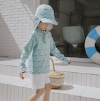 【BEDE】BABY&KIDS用 帽子付ヨット柄ラッシュガード 90~120