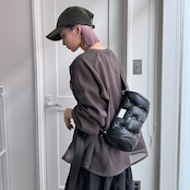 レイヤーオーガンジースウェットPO/チャコール