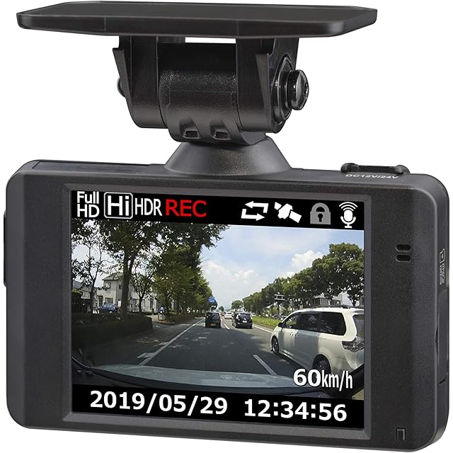 コムテック 車用 ドライブレコーダー 1カメラタイプ HDR203G 200万画素